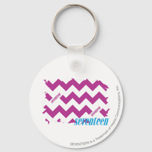 ZigZag Purple 3 Keychain