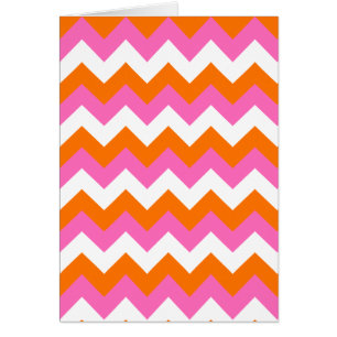 Zigzag rose blanc et orange