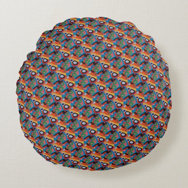 'ZigZag' Round Cushion (Front)