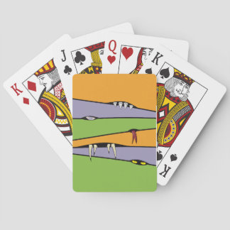 Zigzag Stripes in Halloween Theme Playing Cards