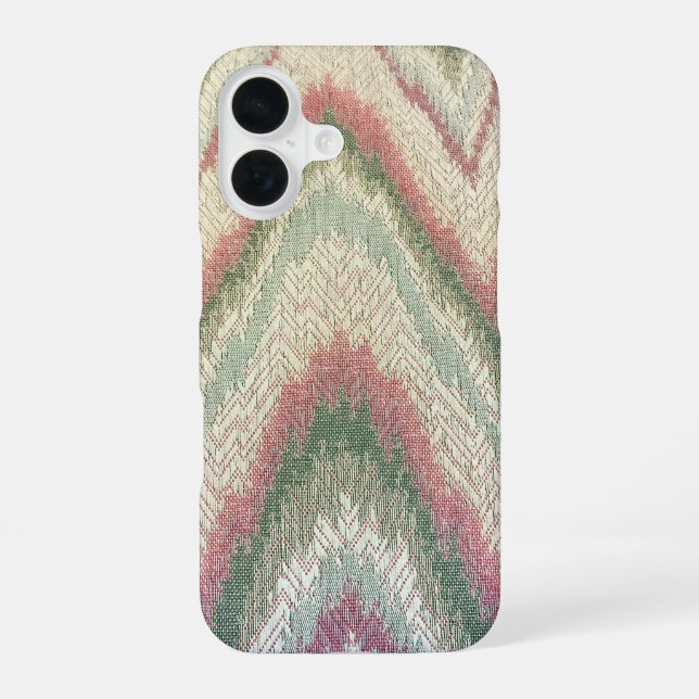 Zigzag Textile iPhone 16 Case (Back)