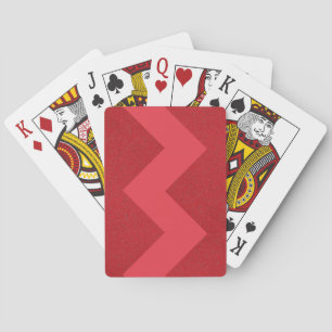 Zigzag Tomato Red Custom Playing Cards – Customize