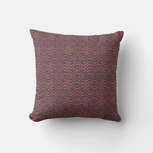Zigzag Totem Throw Pillow (Front)