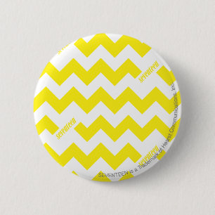 ZigZag Yellow 2 Inch Round Button