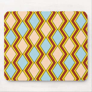 Zigzags and Diamonds Abstract Art Mouse Pad