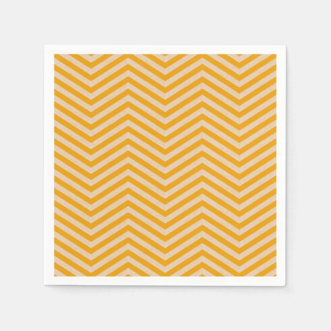 ZigZagZest Pumpkin Orange  Napkin (Front)