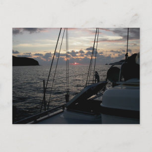 Zihuatanejo Sunset from Moira in anchorage Postcard
