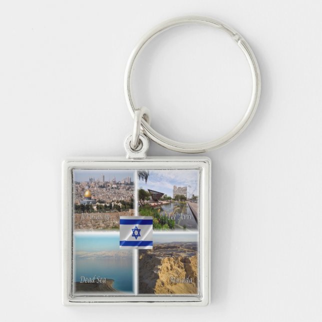 zIL006 TEL AVIV JERUSALEM, Israel, Keychain (Front)