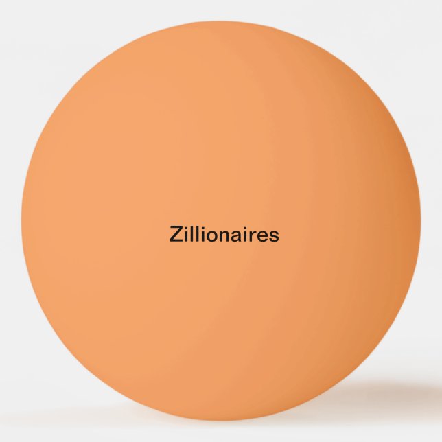 zillionaires orange ping pong ball (Front)
