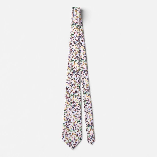 Zillions of Police Thin Blue Line Handcuff Keys Tie (Front)