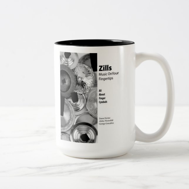 Zills: Music on Your Fingertips - for beverages! Two-Tone Coffee Mug (Right)