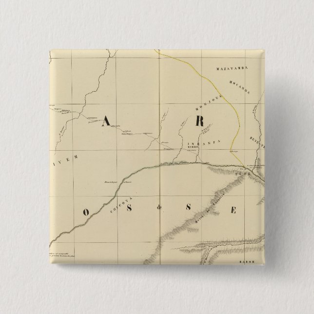 Zimbabwe, Africa 46 2 Inch Square Button (Front)
