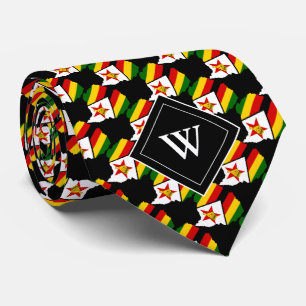ZIMBABWE Christian Scripture Monogram Black Tie