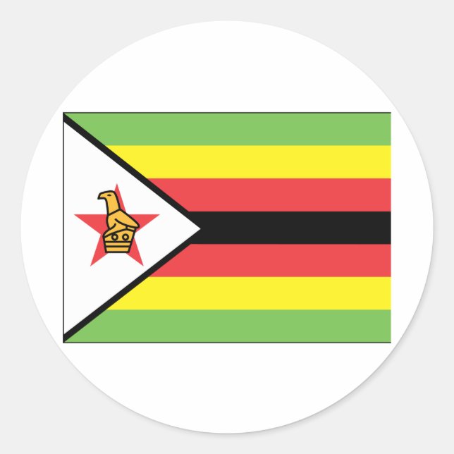 Zimbabwe Classic Round Sticker (Front)