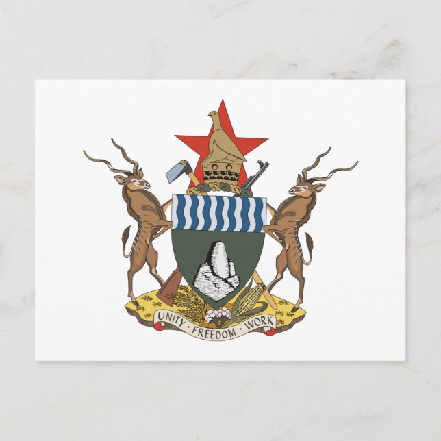 Zimbabwe Coat of Arms Postcard (Front)