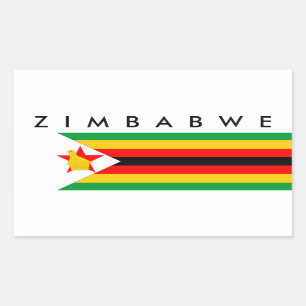 zimbabwe country flag nation symbol text name sticker