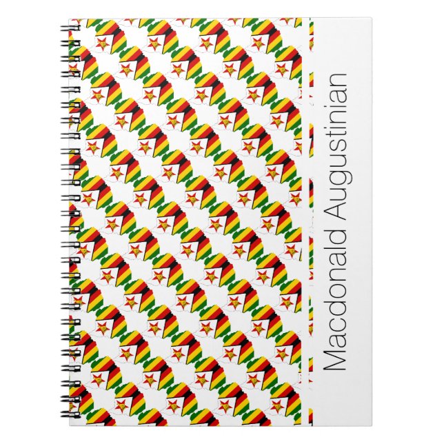 ZIMBABWE Custom Flag Patriotic Notebook Journal (Front)