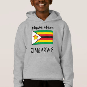 Zimbabwe et drapeau du Zimbabwe avec le nom de vos