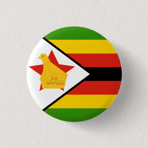Zimbabwe Flag 1 Inch Round Button