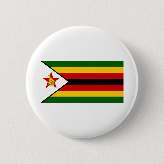 Zimbabwe Flag 2 Inch Round Button (Front)