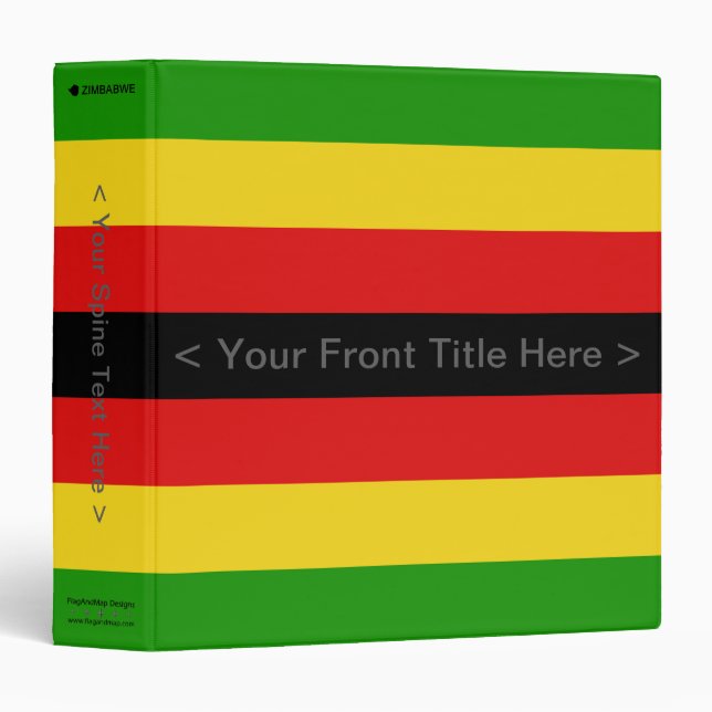 Zimbabwe Flag Binder (Front/Spine)