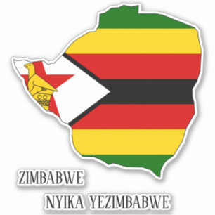 Zimbabwe Flag Charming Patriotic Map