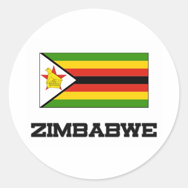 Zimbabwe Flag Classic Round Sticker (Front)