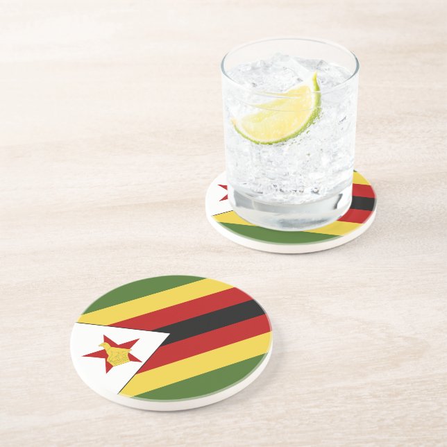 Zimbabwe flag coaster (Side)