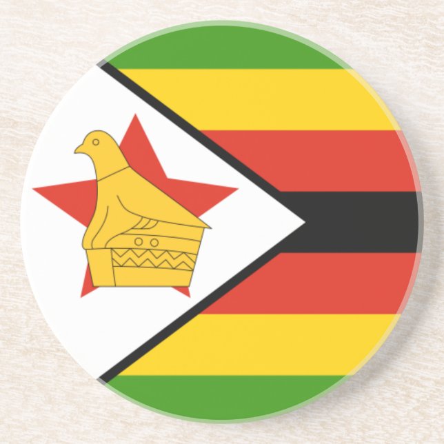 Zimbabwe Flag Coaster (Front)