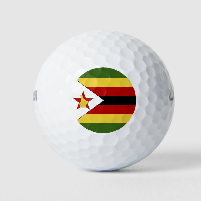 Zimbabwe flag golf balls (Front)