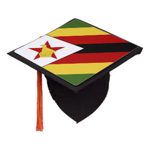 Zimbabwe flag graduation cap topper