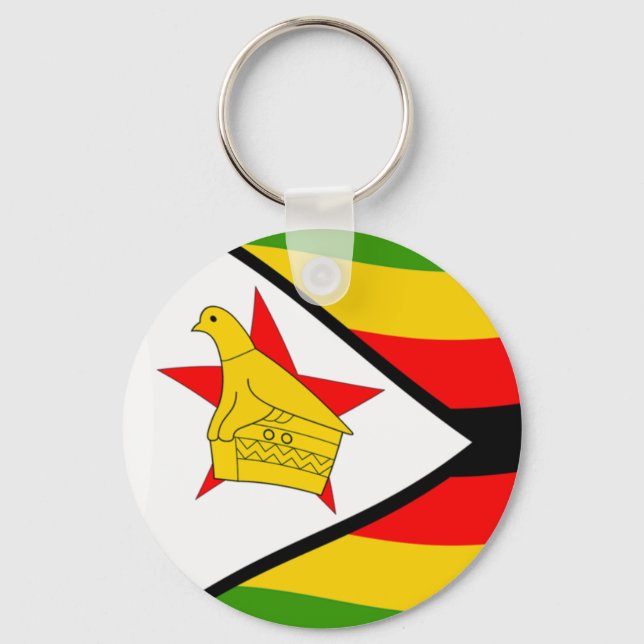 Zimbabwe Flag Keychain (Front)