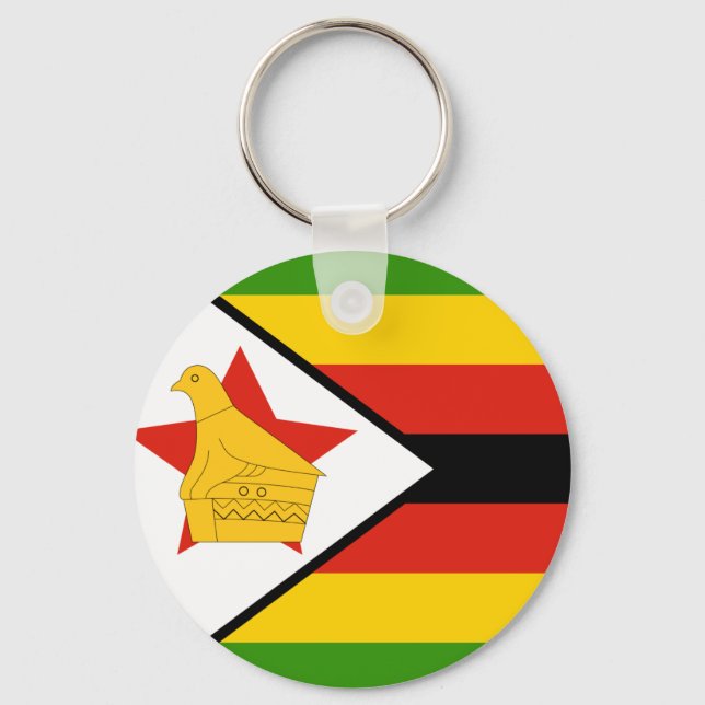 Zimbabwe Flag Keychain (Front)