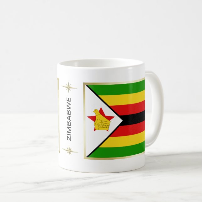 Zimbabwe Flag + Map Mug (Front Right)