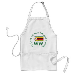 ZIMBABWE Flag MONOGRAM Customized Scripture Standard Apron
