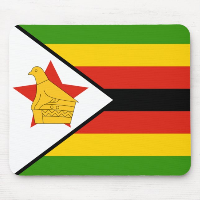 zimbabwe flag mouse pad (Front)