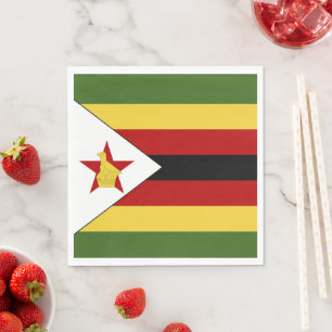 Zimbabwe flag napkin