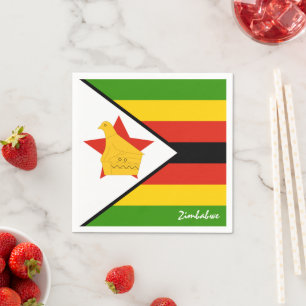 Zimbabwe & Flag party fashion /sports fans Napkin