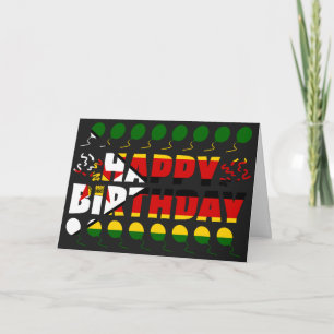 Zimbabwe Flag Patriotic Birthday Card