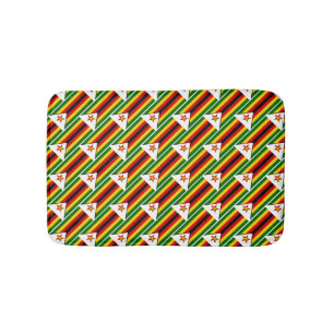 ZIMBABWE FLAG Patriotic Modern Zimbabwean Bath Mat