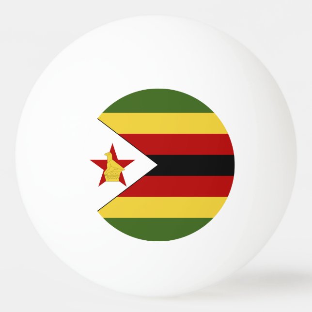 Zimbabwe flag ping pong ball (Front)