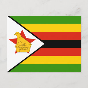 zimbabwe flag postcard