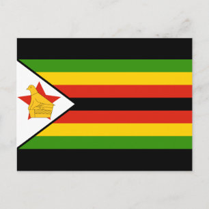 zimbabwe flag postcard