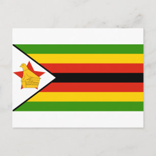 zimbabwe flag postcard