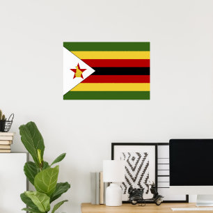 Zimbabwe flag poster