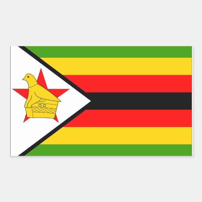 Zimbabwe Flag Sticker (Front)