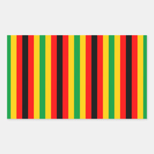 Zimbabwe flag stripes lines country colours sticker