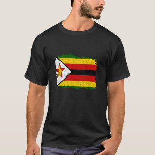 Zimbabwe Flag Vintage Zimbabwean Pride Zimbabwean  T-Shirt