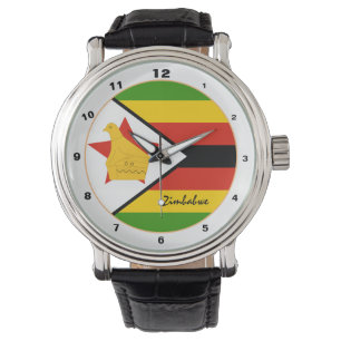 Zimbabwe Flag & Zimbabwe trendy fashion /design Watch