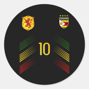 Zimbabwe Flag Zimbabwean Pride Lovers Classic Round Sticker